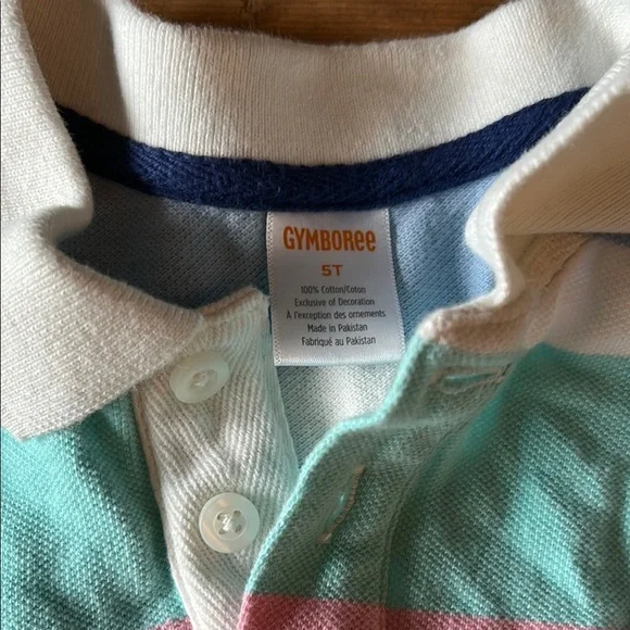 Bundle Gymboree & Arizona Jeans Pink and Blue Polo Shirts Soft Cotton Blend - Picture 2 of 5